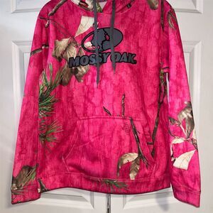 Mossy Oak  Pink Camo Hoodie Sweatshirt Size S